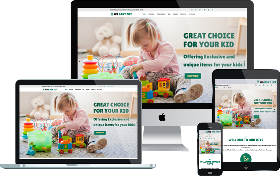 Ws Toy Free Kids / Toys Store Woocommerce Wordpress - Wordpress Woocommerce Responsive Themes Free Clipart (1000x750), Png Download