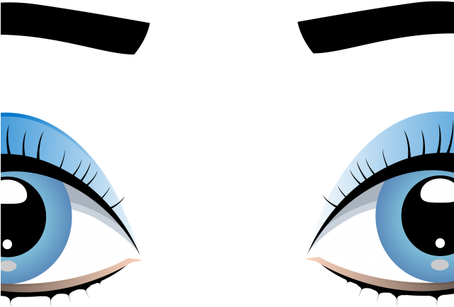 Eyeball Clipart Elephant - Girls Eyes Clip Art - Png Download (640x480), Png Download