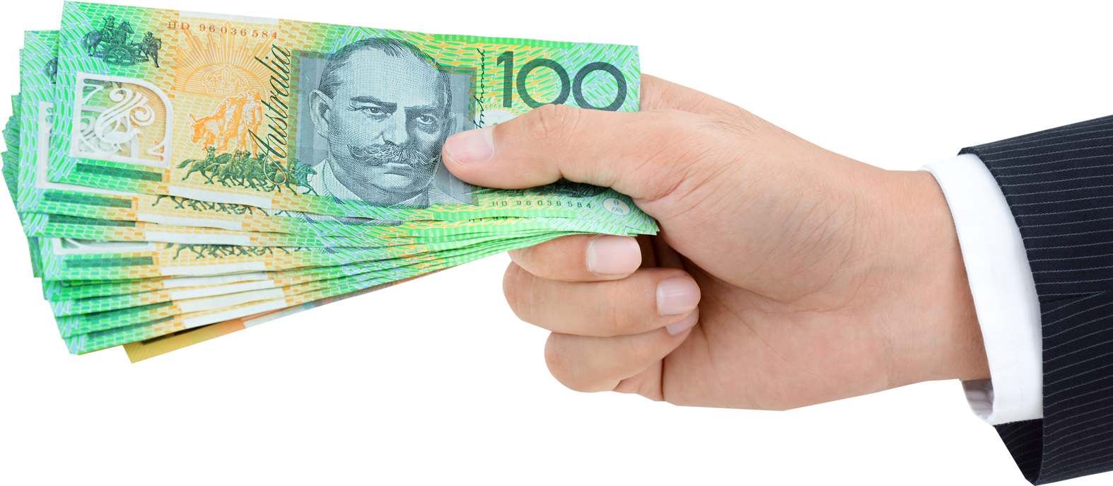 Australian 100 Dollar Note Clipart (2000x820), Png Download