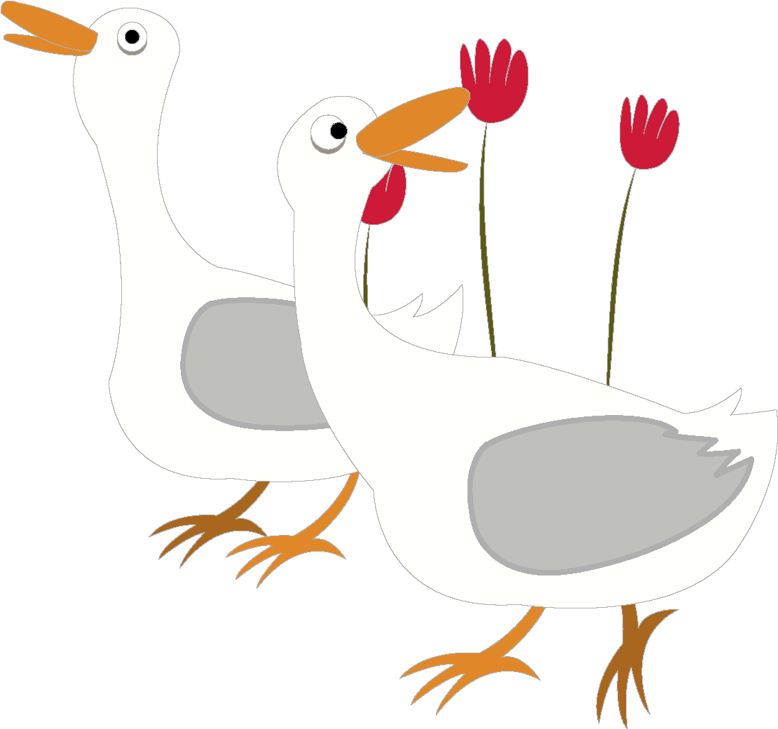 Cartoon Cute White Duck Element - Duck Clipart (1110x1040), Png Download