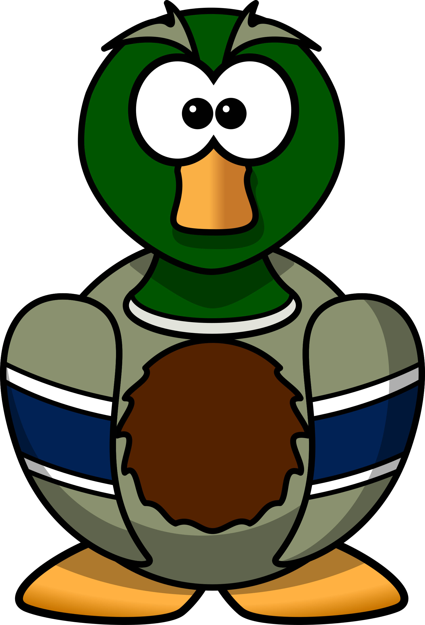 This Free Icons Png Design Of Cartoon Mallard - Cartoon Duck Clipart Transparent Png (1634x2400), Png Download