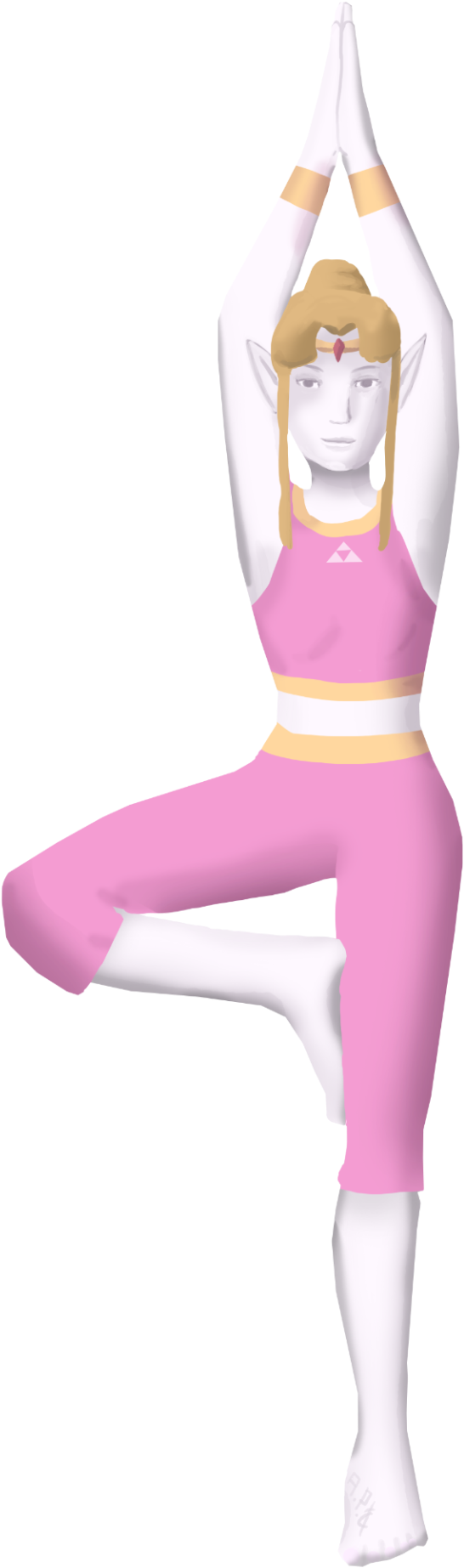 Wii Fit Zelda - Spandex Clipart (546x1845), Png Download
