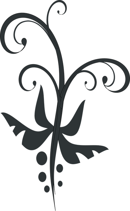 Vine Floral Ornament Plant Leaves Silhouette - Quinceanera Clip Art - Png Download (444x720), Png Download