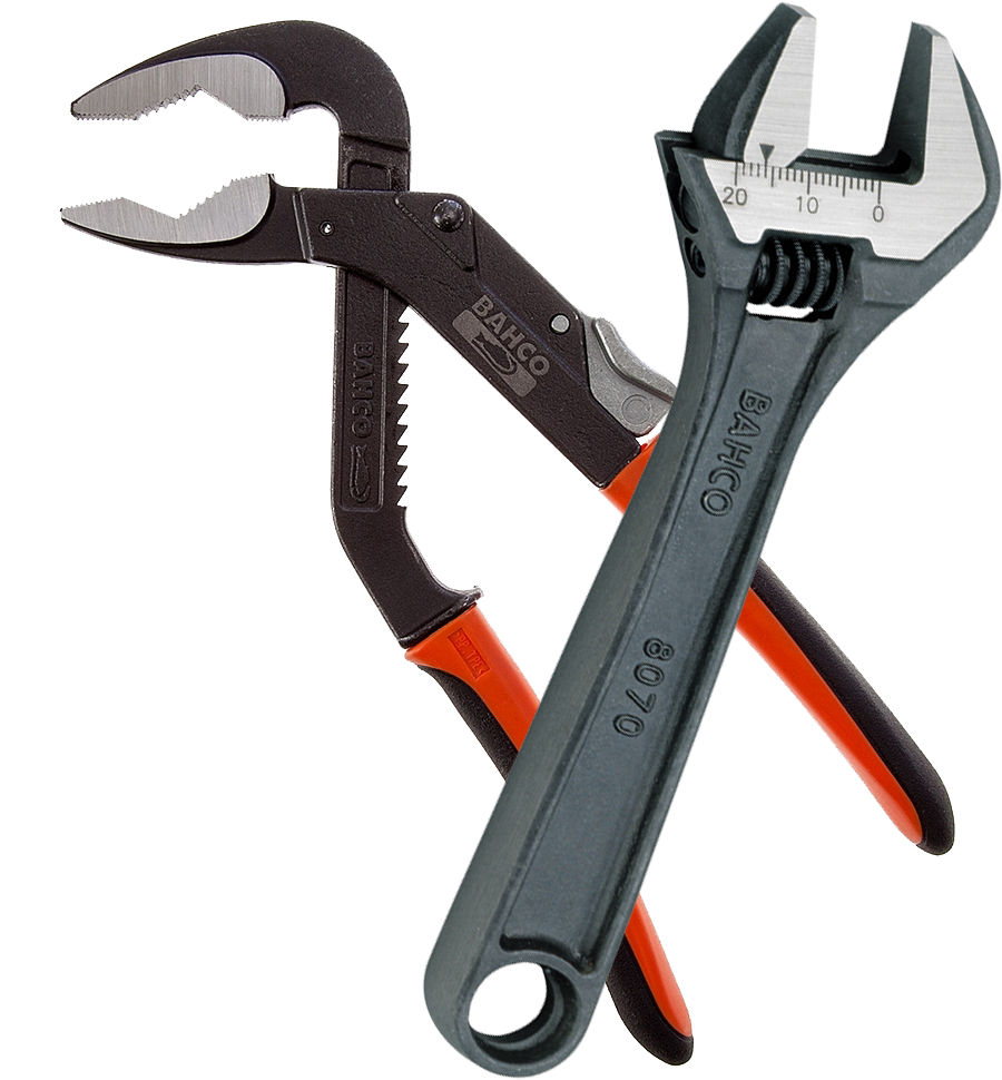 Bahco Adjustable Wrench & Water Pump Pliers - Bahco Pliers Clipart (1000x1000), Png Download