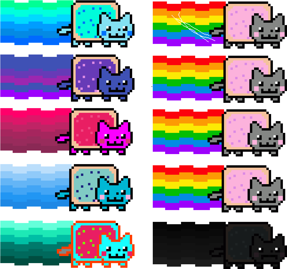 Depression Nyan~ - Nyan Cat Designs Clipart (1000x1000), Png Download