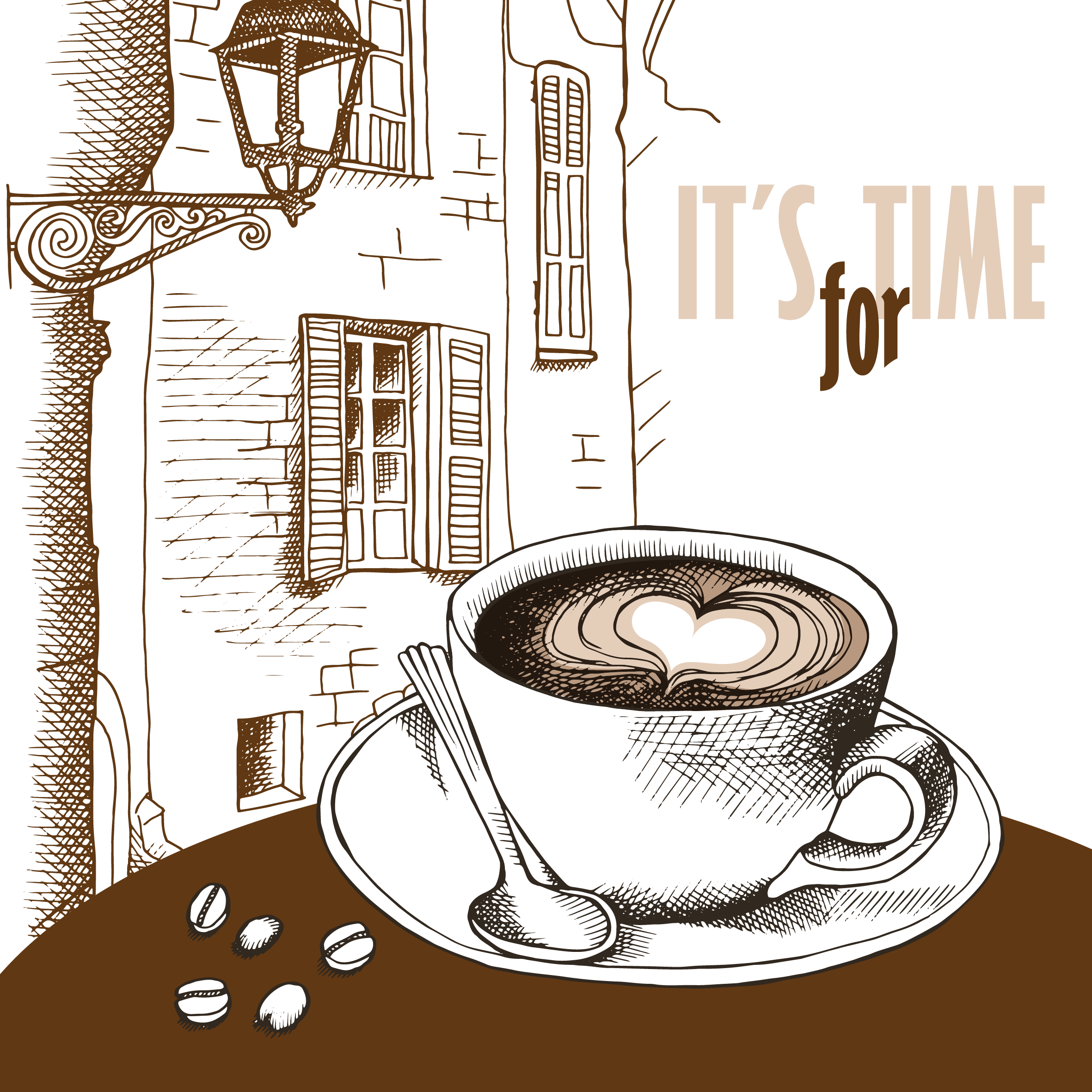 Coffee Cupcake Cafe Drawing - پوستر قهوه Clipart (2362x2362), Png Download