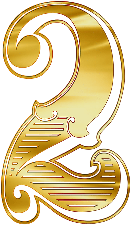 Download - Numero 2 Oro Png Clipart (905x1280), Png Download