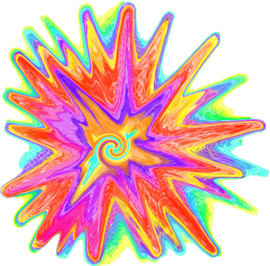 Starburst Sticker - Floral Design Clipart (1024x1009), Png Download