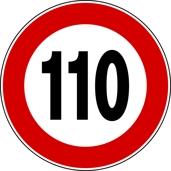 110 600×600 - Limiti Di Velocità 90 Clipart (600x600), Png Download