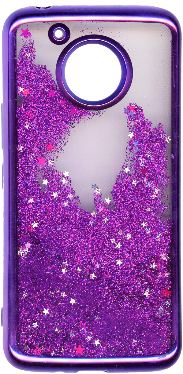 Moto E4 Plus Mm Electroplated Water Glitter Case With - Mobile Phone Case Clipart (666x1280), Png Download
