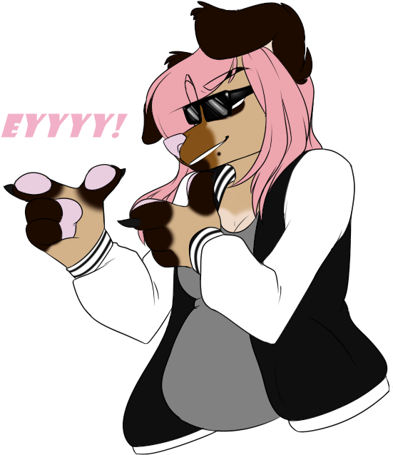 Finger Guns Outta The Room - Cartoon Clipart (551x638), Png Download