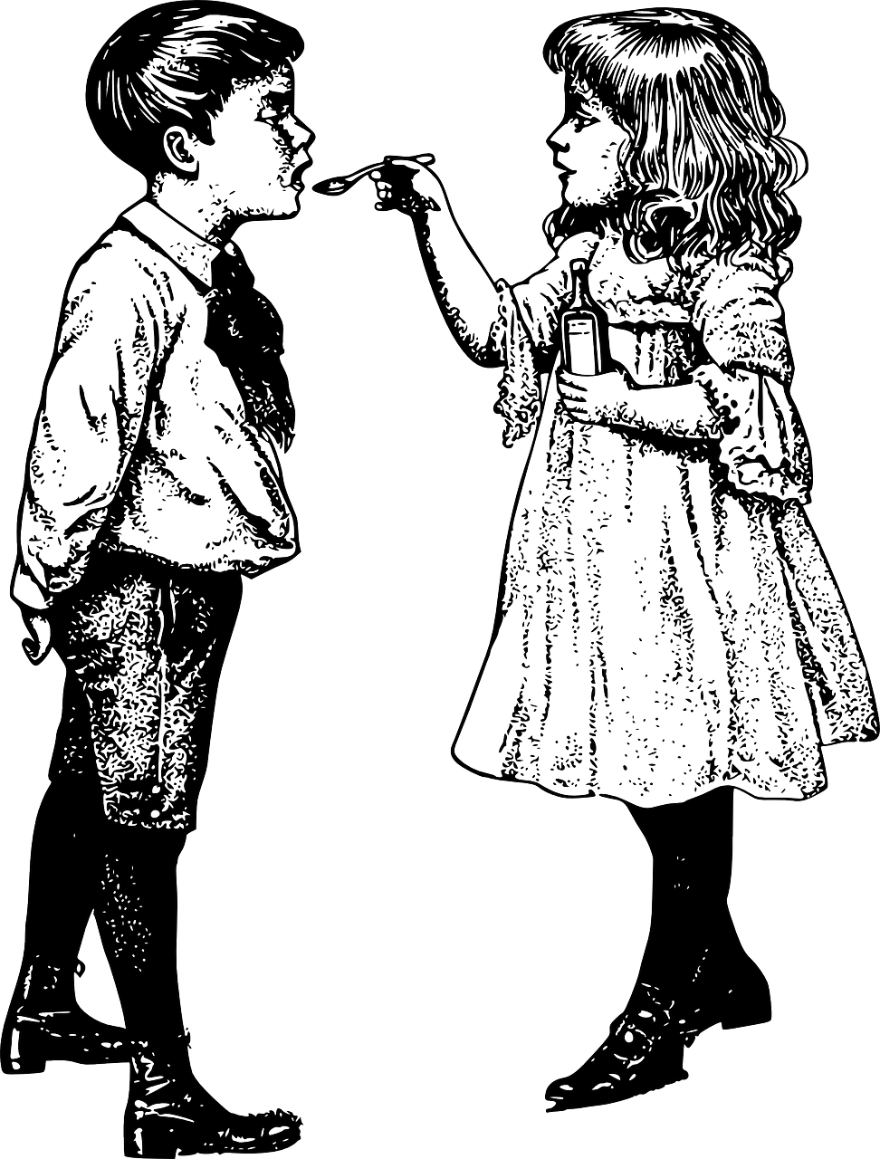 Child Clip Art Black And White Icon - Png Download (972x1280), Png Download