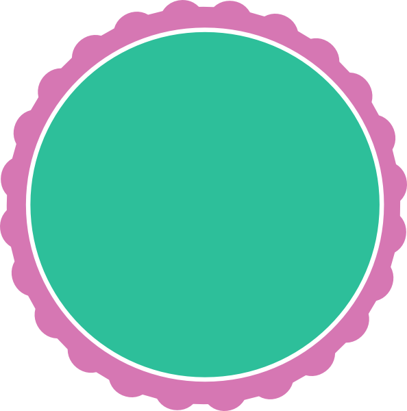Small - Scallop Oval Clipart Pink - Png Download (594x600), Png Download