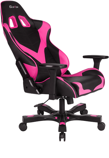 Pink Gaming Chair - Pink Black Gaming Chair Clipart (600x600), Png Download