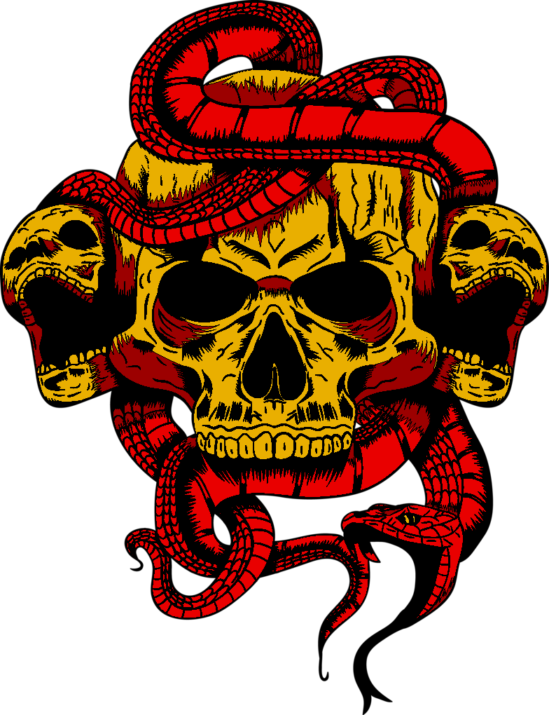 N Skull Logo - Skull And Snake Png Clipart (784x1020), Png Download