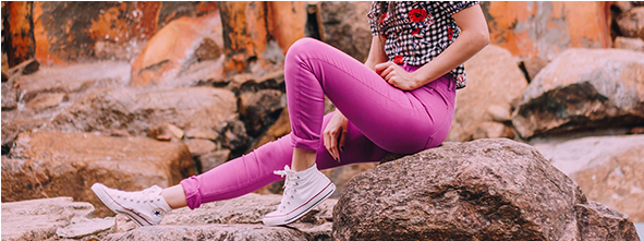 Como Usar Seu Jeans Colorido - Photo Shoot Clipart (880x370), Png Download