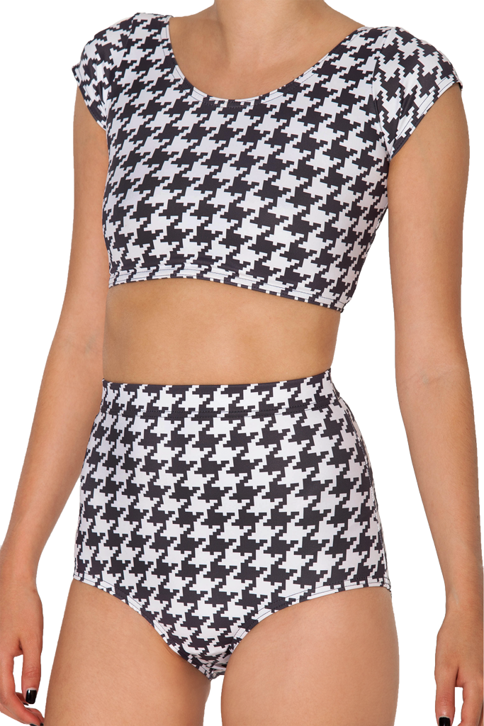 Houndstooth Nana Suit Top Clipart (683x1024), Png Download