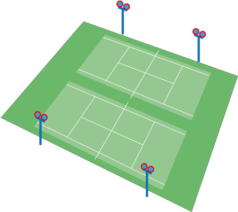 1, 2 Court - Ping Pong Clipart (650x624), Png Download