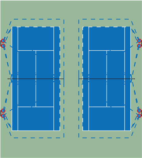 Lighting Aiming Design For International - Tennis Clipart (650x611), Png Download