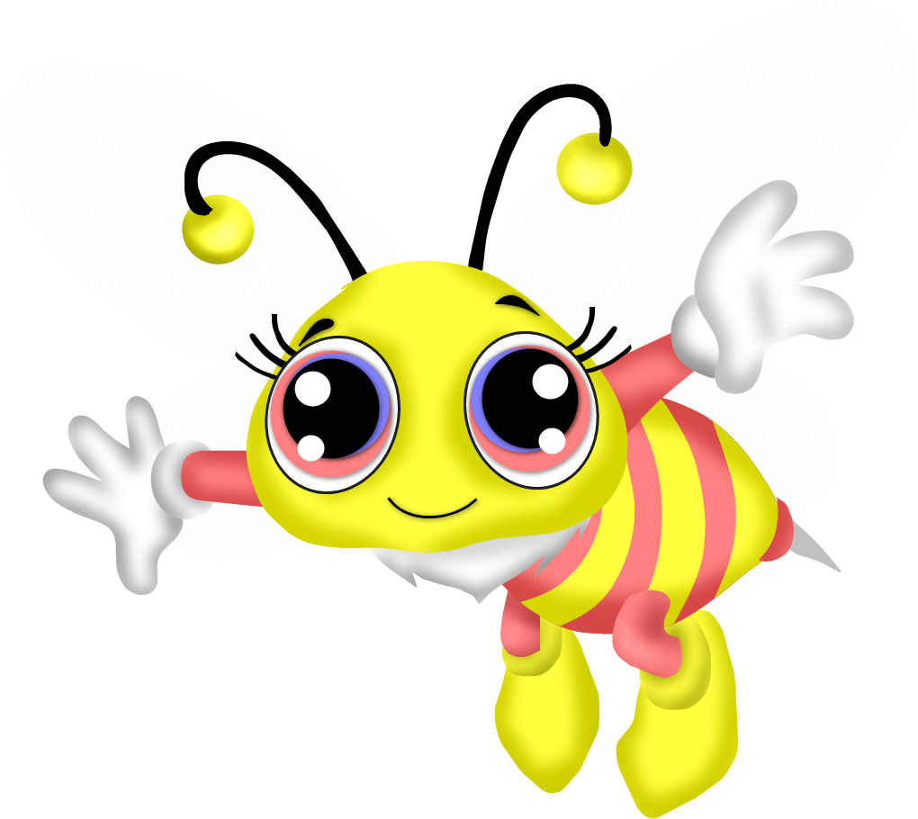 Cartoon Bee, Bee Clipart, Cute Bee - Cute Bug Clipart - Png Download (1024x1044), Png Download