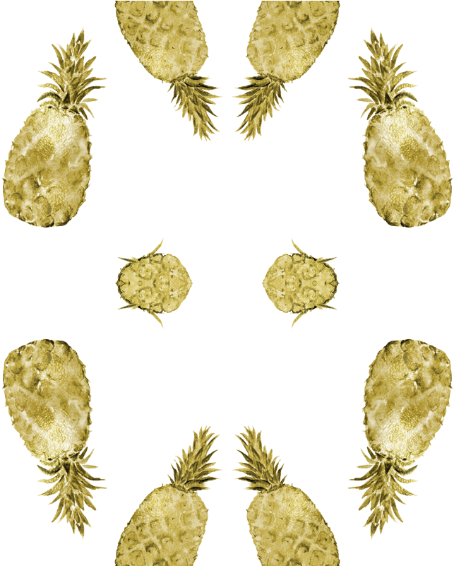 Gold Pineapple Png - Pineapple Clipart (643x801), Png Download