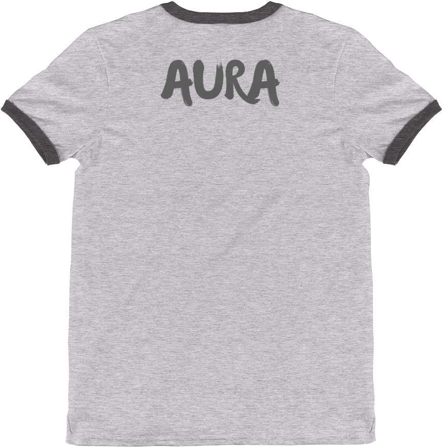 Aura Red Flower Ringer T-shirt - Active Shirt Clipart (865x876), Png Download
