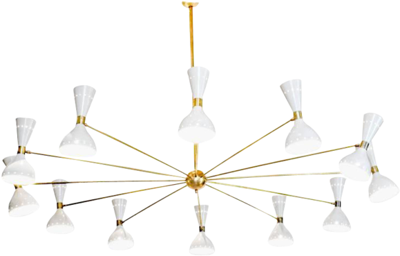 Brass And Ivory Chandelier - Chandelier Clipart (600x600), Png Download