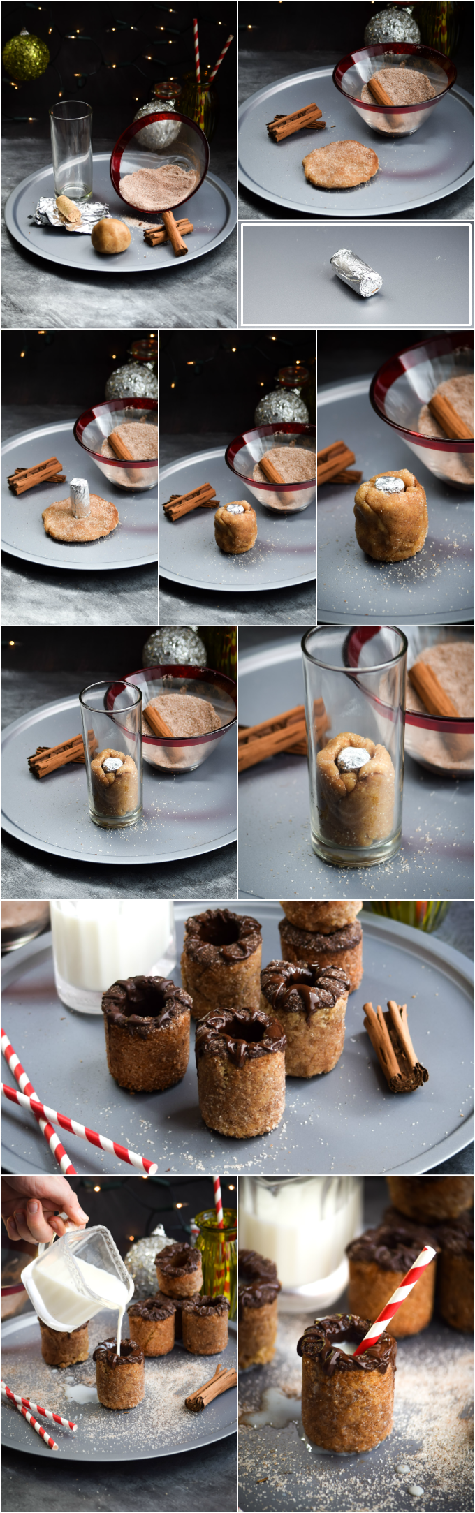 How To Make Chocolate Coated Snickerdoodle Milk & Cookie - Dulce De Leche Clipart (680x2167), Png Download