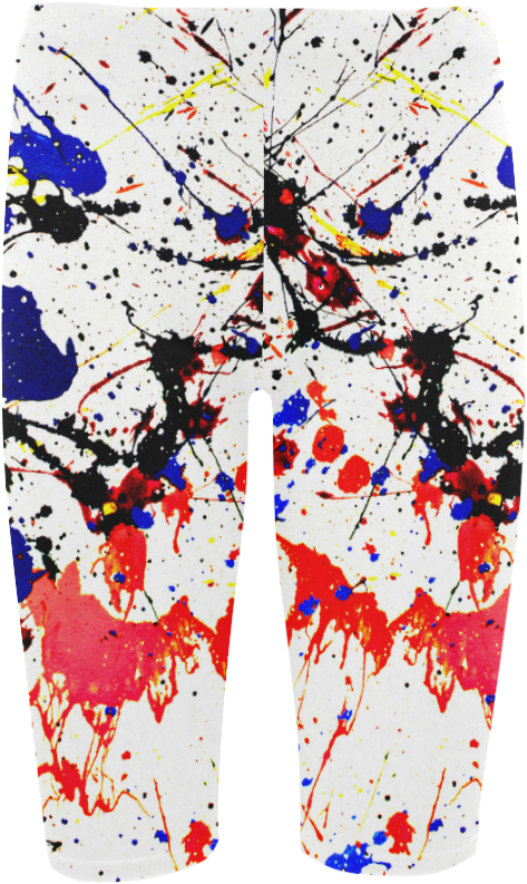 Blue & Red Paint Splatter Hestia Cropped Leggings - Pajamas Clipart (1000x1000), Png Download