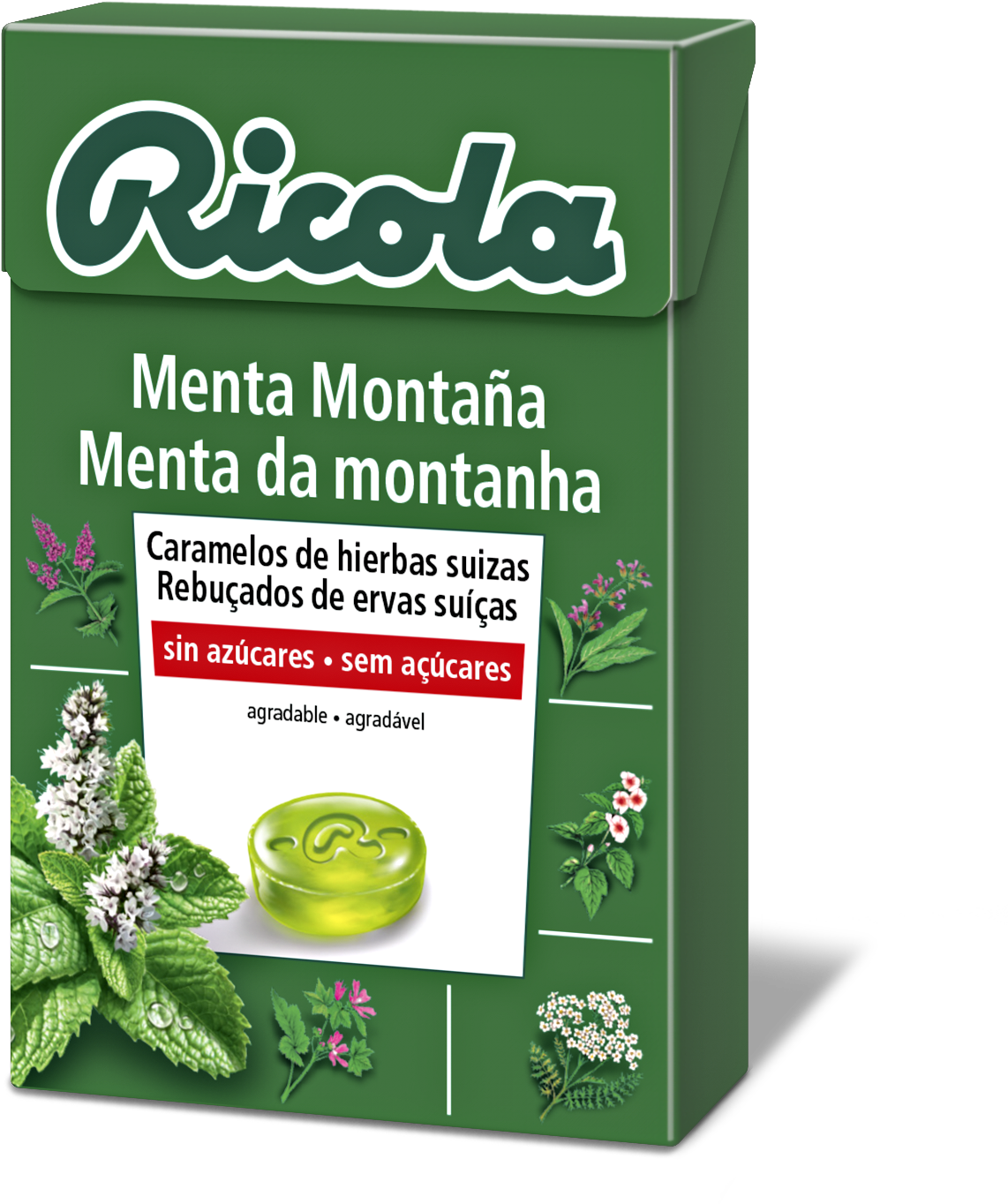 Ricola Cajas Caramelos Menta Montaña - Ricola Clipart (1600x1484), Png Download