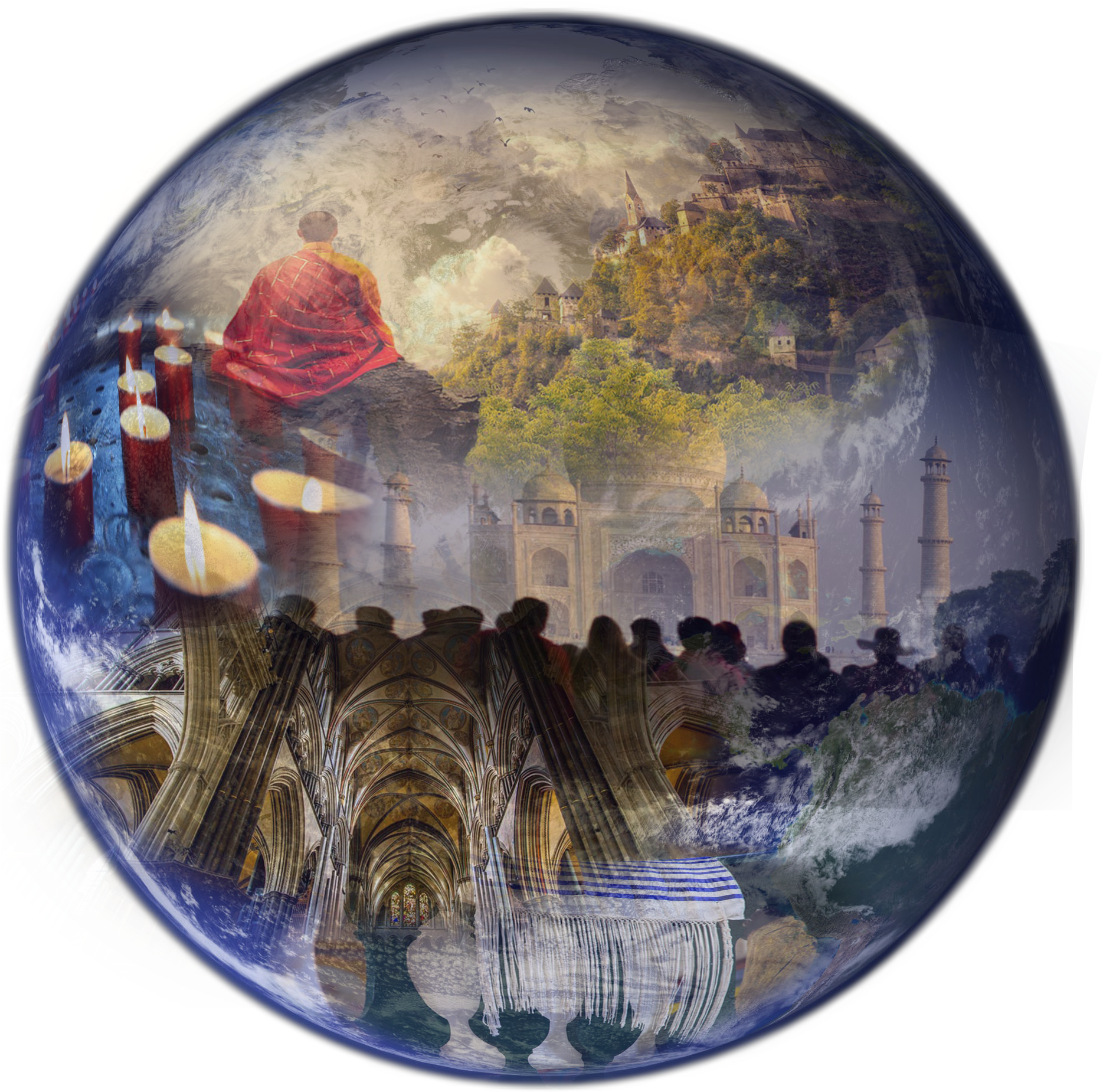 World Religions - Earth Clipart (2048x2048), Png Download