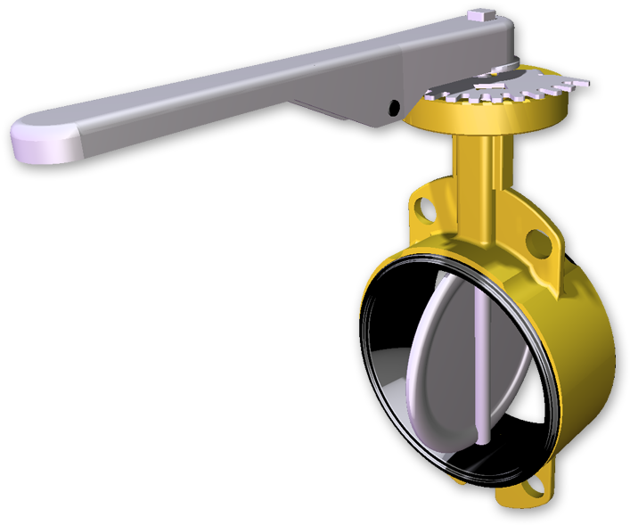 Butterfly Valve - 3d Model Valve Png Clipart (750x750), Png Download