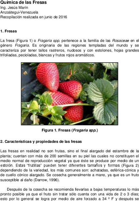 Pdf - Planta De La Fresa Clipart (612x792), Png Download