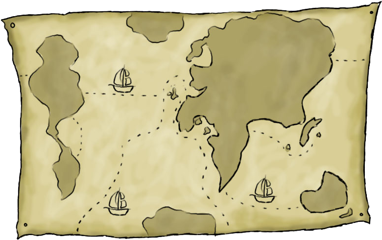 Map Clip Art - Cushion - Png Download (821x564), Png Download