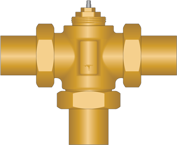 1" Compact 3-way Mixing Valve - Nozzle Clipart (660x552), Png Download