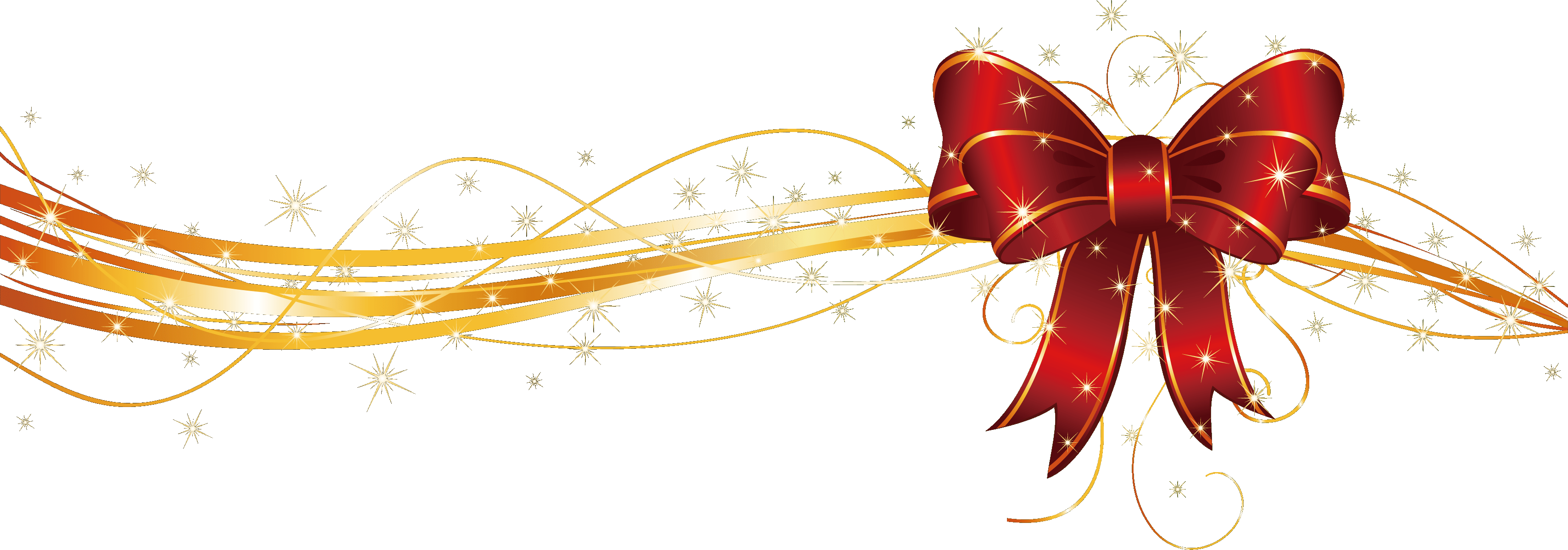Web Ribbon Png Quotes - Christmas Decoration Clipart (3418x1200), Png Download