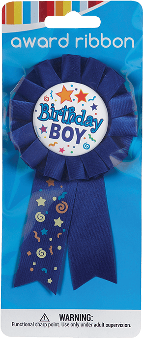 Birthday Boy Ribbon - Badge Clipart (750x750), Png Download