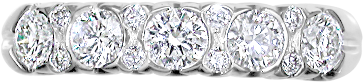 E W Adams 18ct White Gold Diamond Set Half Eternity - Diamond Clipart (920x920), Png Download