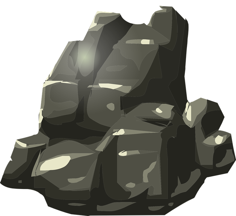 Big Rock Png - Black Stone Vector Png Clipart (789x720), Png Download