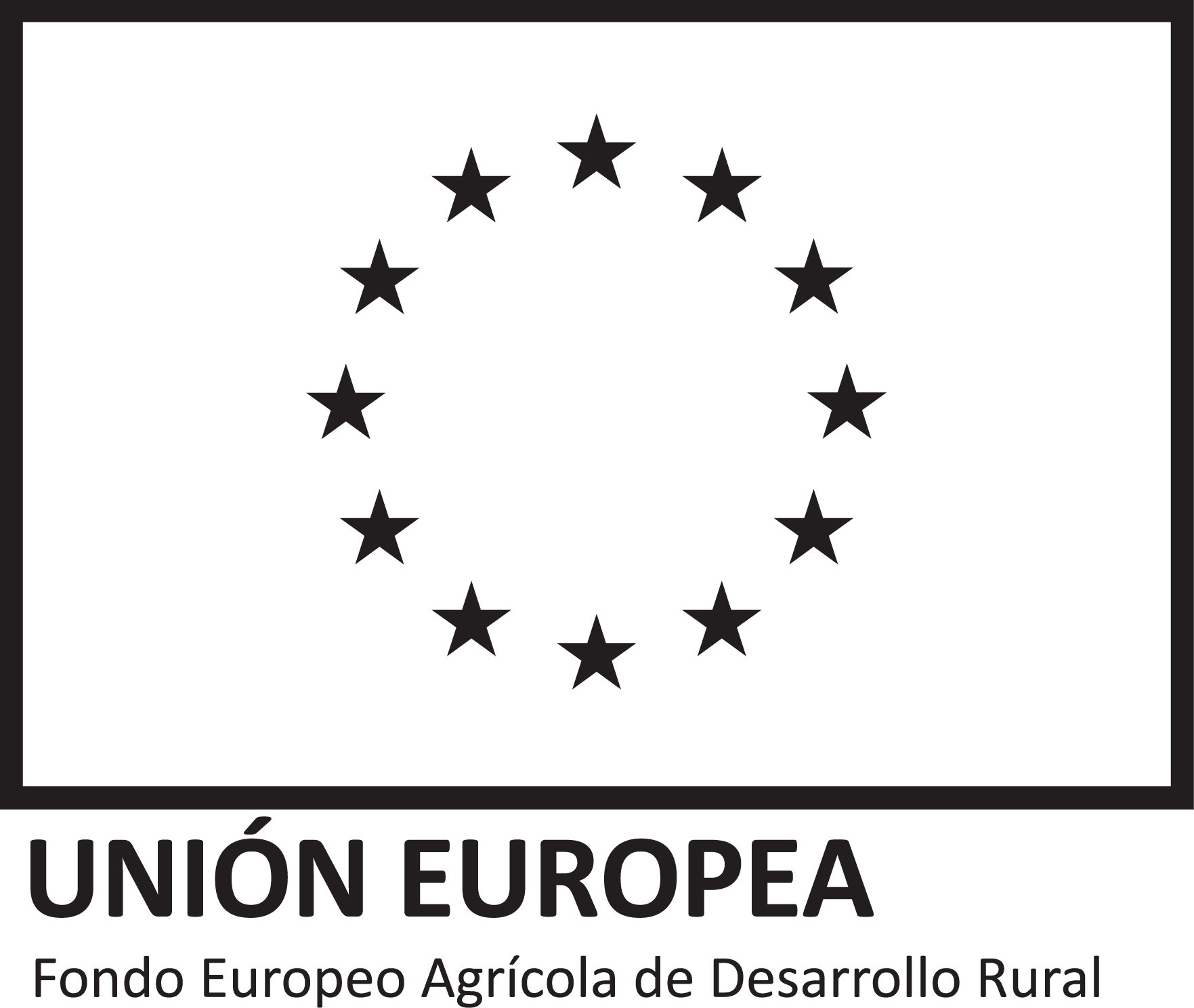 Logo Feader Negro Letras Negras Fondo Transparente - Union Europea Logo Fondo Transparente Clipart (1763x1488), Png Download