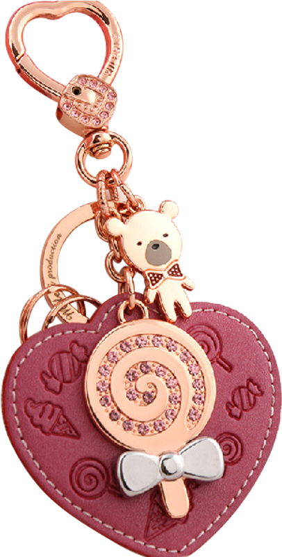 Millers Leather Keychain Female Car Key Chain Bag Pendant - Chain Clipart (406x801), Png Download