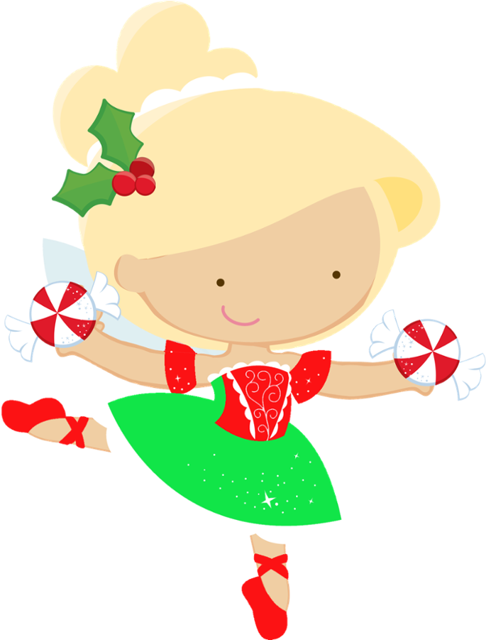 Bailarina Navidad Dibujo - Minus Christmas Clipart (685x901), Png Download