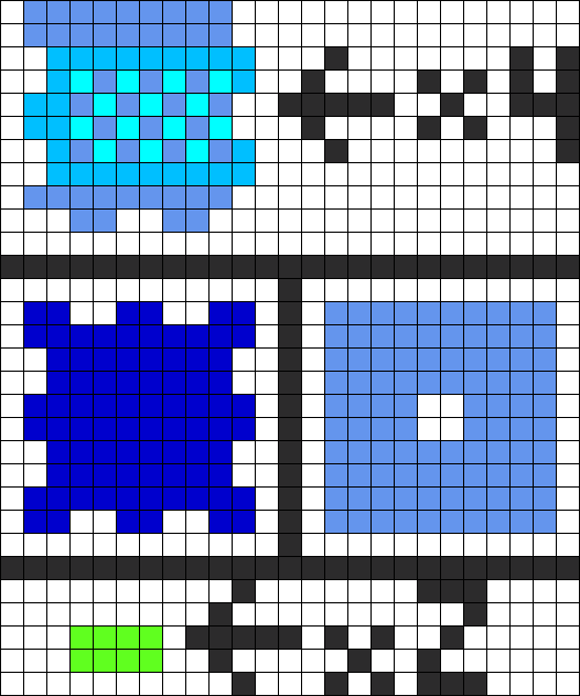 3d Box 1 Perler Bead Pattern / Bead Sprite - 3d Box Perler Beads Clipart (526x631), Png Download