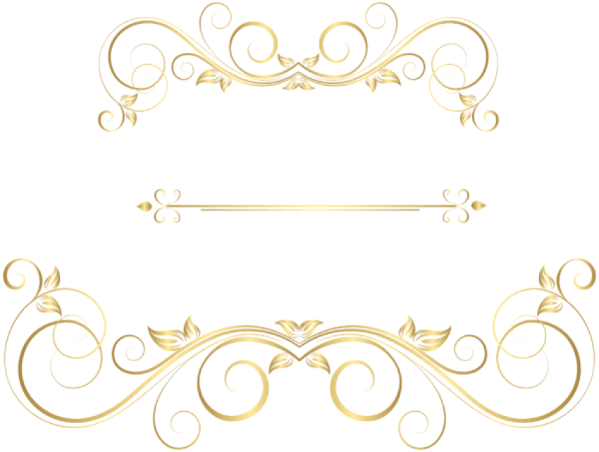 Free Png Download Gold Ornaments Decorative Clipart - Png Gold Ornaments Transparent Png (850x642), Png Download