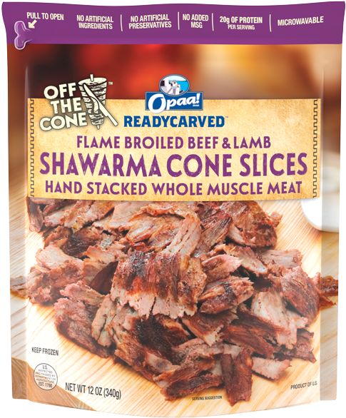 Readycarved™ Beef & Lamb Shawarma Cone Slices - Chocolate Clipart (600x645), Png Download