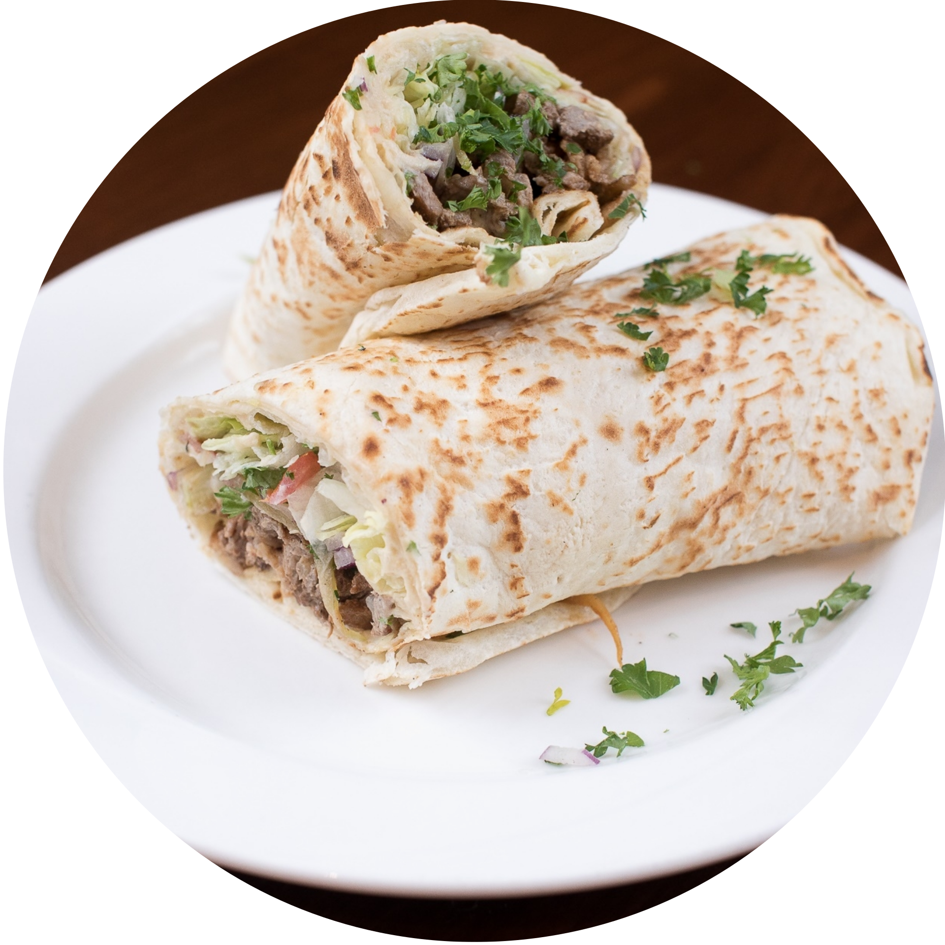 Shawarma Rulla - Wrap Roti Clipart (1920x1920), Png Download