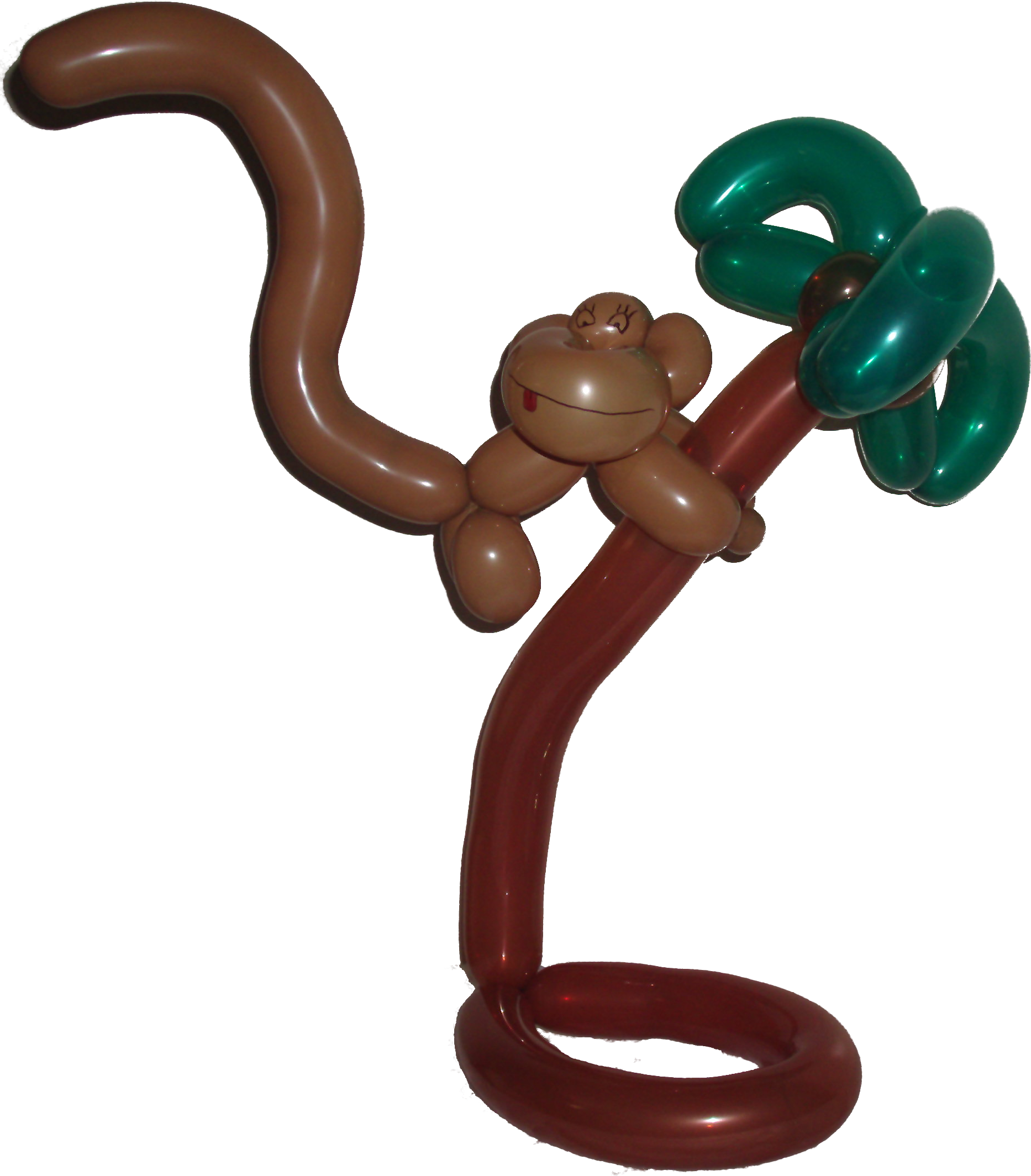 Balloon Sculpture Balloon Animal - Make A Balloon Palm Tree Clipart (1866x2129), Png Download