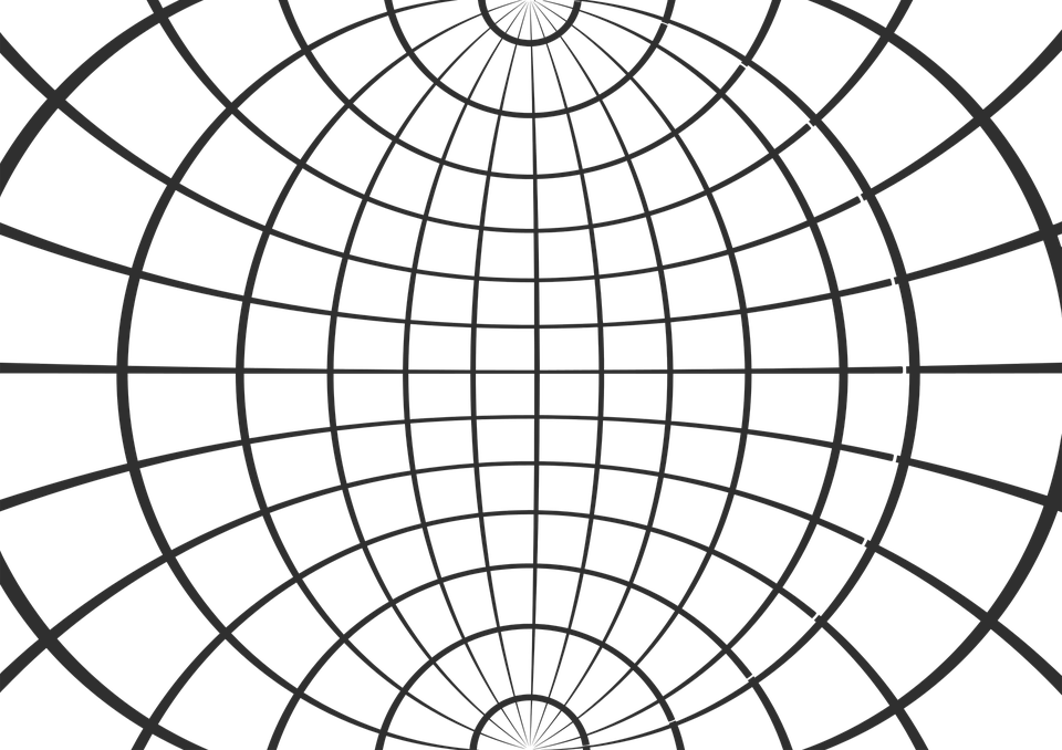 Globe Wireframe Png Clipart (960x678), Png Download