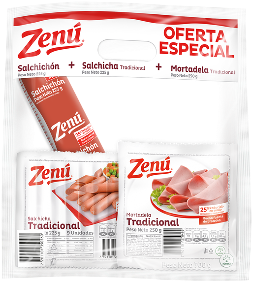Oferta Especial Zenú - Mortadela Tradicional X 100 Zenu Clipart (683x700), Png Download