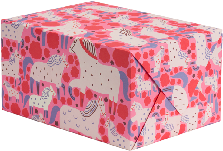 Wild Horse Gift Wrap - Box Clipart (956x1024), Png Download